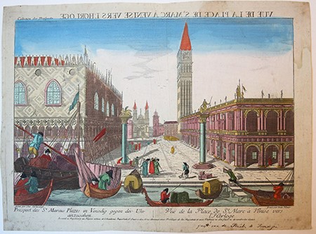 Vuë de la Place de St. Marc à Venise vers l'Horloge (mirrored)