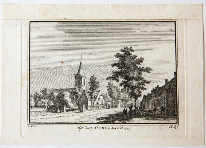 Het Dorp Oudelande. 1745.