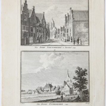 Het Dorp Nieuwekerk in Duiveland. 1745. / Het Dorp Ouderkerk. 1745.