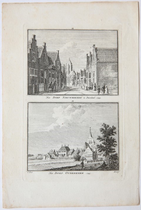 Het Dorp Nieuwekerk in Duiveland. 1745. / Het Dorp Ouderkerk. 1745.