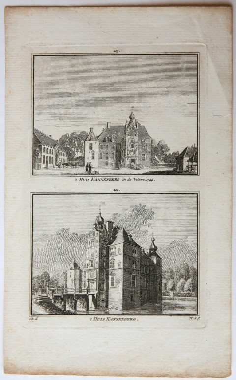 't Huis Kannenberg in de Veluwe. 1744. / 't Huis Kannenberg.