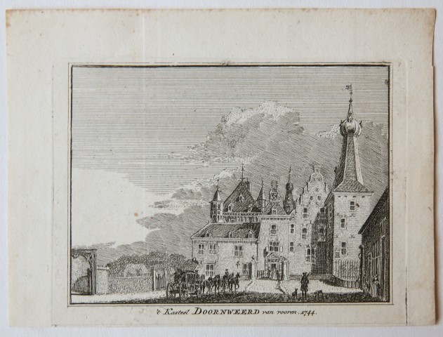 't Kasteel Doornweerd van vooren. 1744.