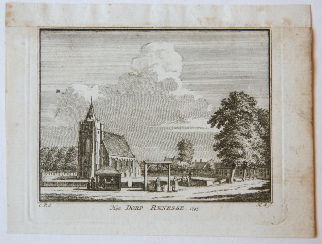 Het Dorp Renesse. 1745.