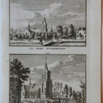 Het Dorp Bunschoten. / Het Dorp Bunschoten van eene andere zijde.