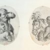 [Antique print, etching] Two slaves, one with camel and the other with bridlet horse, published 1649.