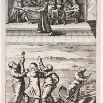 [Antique title page, 1718-1740] COMOEDIA VETUS of BOOTSMANS PRAATJE Door Eenige Aentekeninge opgeheldert en vermeerdert, published ca. 1718/1740, 1 p.