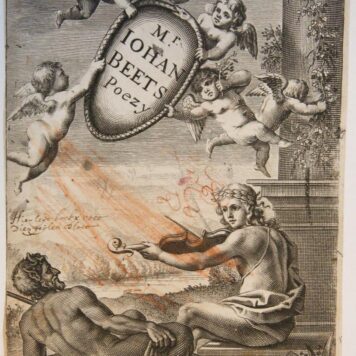 [Antique print, frontispiece, engraving] M.r IOHAN BEETS Poezy, published 1668.