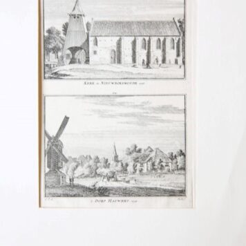 Kerk te Nieuwbokswoude. 1726. / 't Dorp Hauwert. 1726.