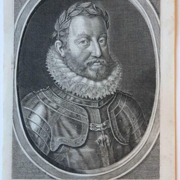 Portrait of Rudolph II, Holy Roman Emperor [Nederlandtsche Historie, onder de Regeringh van Koningh Philips]. (Rudolf de Tweede).