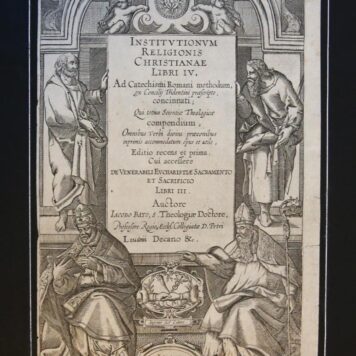 [Antique title page, 1612] Institutionum religionis Christianae libri IV, published 1612, 1 p.