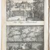 [Antique print, etching] Het Huys Klaarenbeek / Bosch van Klaarenbeek (Gelderland), published 1730.