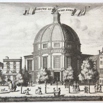 [Original Copperplate engraving/koopergravure] Nieuwe Lutersche Kerk, ca 1726.