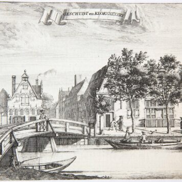[Copperplate engraving Amsterdam] Geschudt en Klokgietery, 1726.