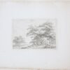 Two figures standing at the edge of the woods (twee mensen aan rand van een bos).