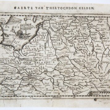 [Antique print, engraving] Geldria et Transisulana, published ca. 1617.
