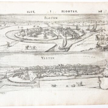 [Antique print, engraving] Sloten / Ylsten (IJlst), published ca. 1617.