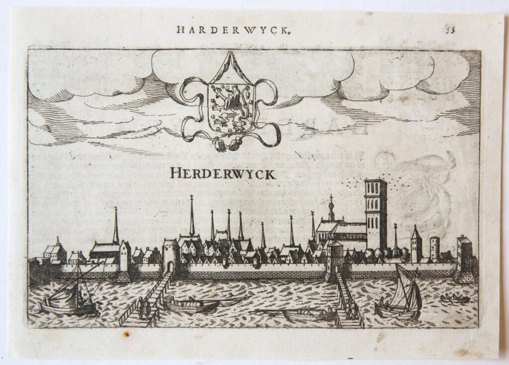 [Antique print, engraving] Herderwyck (Harderwijk), published ca. 1613.