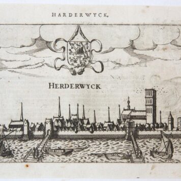 [Antique print, engraving] Herderwyck (Harderwijk), published ca. 1613.