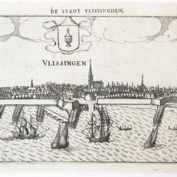 [Antique print, engraving] Vlissingen, published ca. 1617.