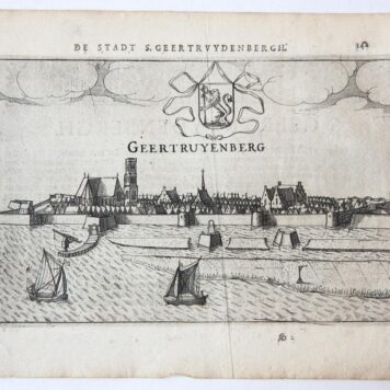 [Antique print, engraving] Geertruyenberg (Geertruidenberg), published ca. 1617.