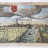 [Antique print, handcolored engraving] Middelburgh (Middelburg), published ca. 1613.