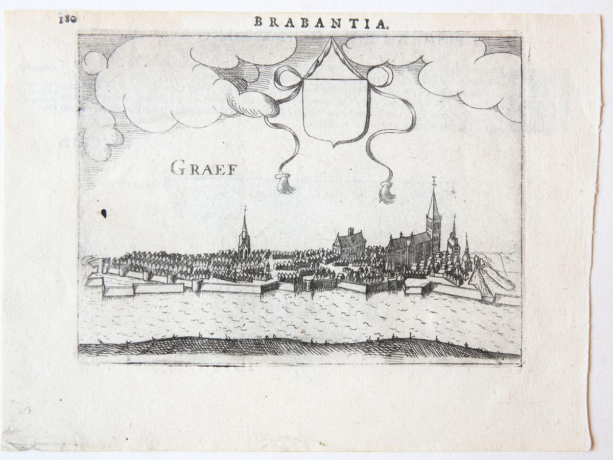 [Antique print, engraving] Graef (Grave), published ca. 1616.
