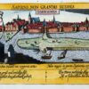 [Antique print, hand colored engraving] Schonhofen (Schoonhoven), published ca. 1640.