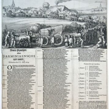 [Antique print, etching and letterpress] De Arminiaensche uytvaert, published 1619.