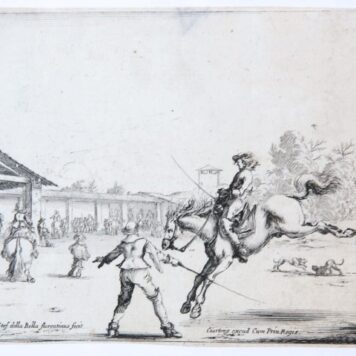 [Antique print, etching] Soldiers adunating; from set: 'Varie figure', published ca. 1645.