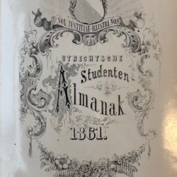 Utrechtsche Studenten Almanak 1861, Utrecht Post Uiterweer en Co 1861, 178 pp.