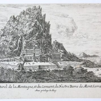 Vüe au naturel de la Montagne, et du Convent, de Nostre Dame de Mont Serra en Catalogne.