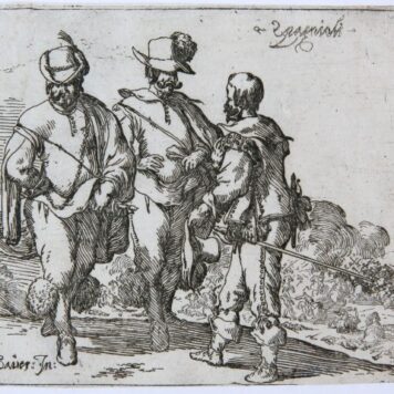 [Antique print, etching] Spagnioli (De Spanjaarden), published 1636.