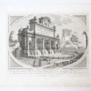 [Antique print, etching and engraving, Rome] Veduta della magnifica Fontana dell'acqua Paola; From:'Nuova Raccolta di 25 vedute antiche e moderne di Roma e sue vicinanze, incise a bulino da celebri incisori' N. de Antoni, published ca. 1800.