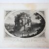 [Antique print, etching and engraving, Rome] Veduta del Tempio detto della Tosse; From:'Nuova Raccolta di 25 vedute antiche e moderne di Roma e sue vicinanze, incise a bulino da celebri incisori' N. de Antoni, published ca. 1800.