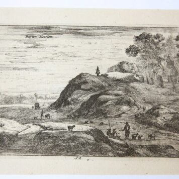 [Antique print, etching] Buyten Haerlem, published ca. 1650.