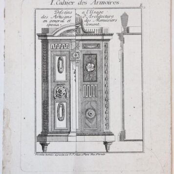 I. Cahier des Armoires.