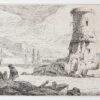 A Harbour with a round tower [set: Landscape scenes with ruins] (Haven met ronde toren).