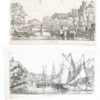 [Antique prints, etchings, before 1656] Views of Amsterdam (complete set), published before 1656, 8 pp.