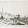 [Antique print, etching] SAAGHMEULENS POORTIE (set title: Town Gates of Amsterdam), published before 1656.