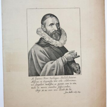 Bust portrait of Jan Pieterszoon Sweelinck.