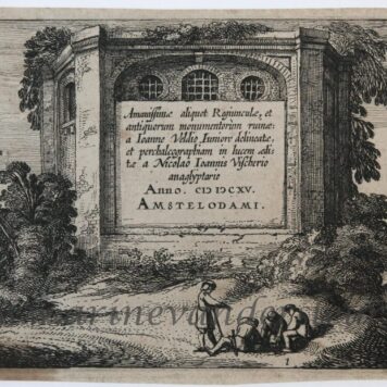[Antique print, etching] Title print/frontispiece Amsterdam [Set title: Landscapes and ruins], published 1615.