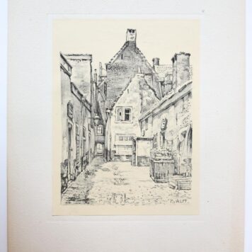 [Modern print, lithography] Paviljoensgracht (Den Haag), published ca. 1950