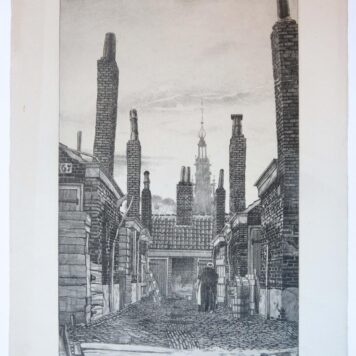 [Modern print, etching] View of Scheveningen, published 1900-1950.