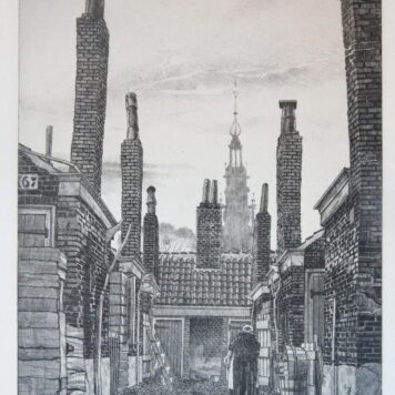 [Modern print, etching] View of Scheveningen, published 1900-1950.