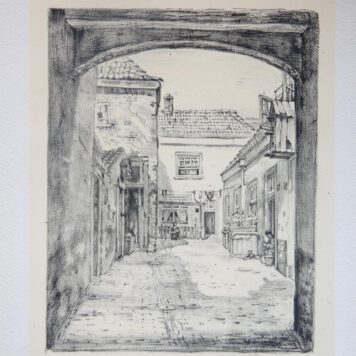 [Modern print, lithography, litografie] Breedstraat (The Hague), published ca. 1950.