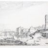 [Antique print, etching/ets, Rome] Ponte Sisto and the Tiber in Rome [Set title: Amenissimae aliquot regiunculae... (4th volume)]/Sisto brug in Rome boven de Tiber, published ca. 1620.