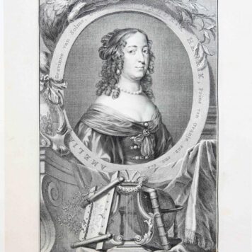 [Antique Portrait Print/portret, etching and engraving]: AMALIA Countess van Solms/Gravin Amalia van Solms, published 1753.