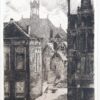 [Modern print, etching] "Achter de nieuwe kerk" (The Hague), published 19th century.