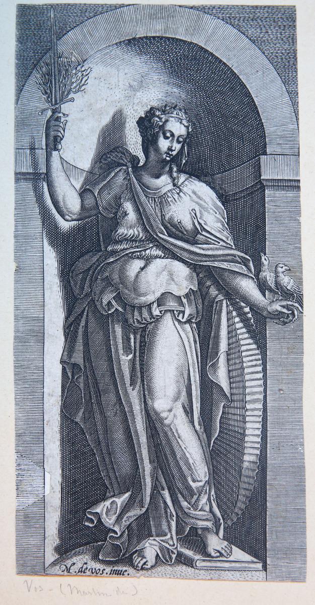 [Antique print, engraving] PAX (Peace/Vrede), published ca. 1595.
