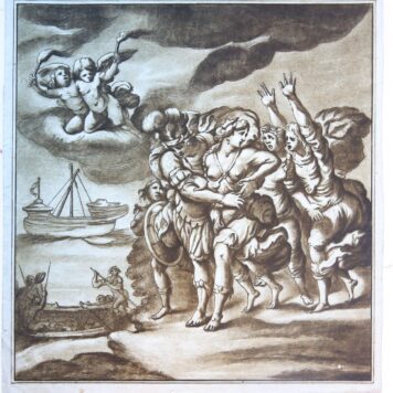 The abduction of Helen of Troy (De schaking van Helena door Paris).